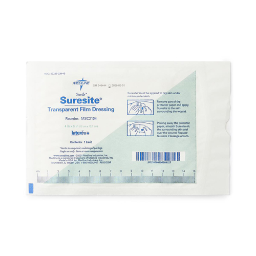 MEDMSC2104H - Medline - Medline Suresite 2 Handle Transparent Dressings, 1/EA