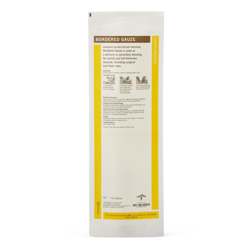 MEDMSC32414H - Medline - Medline Gauze, Border, 4"x14" (2x12"Pad) Sterile, Medlin