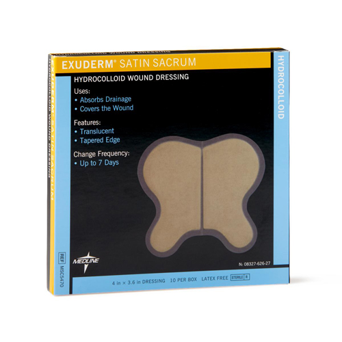 exuderm satin dressing Medline Exuderm Satin Hydrocolloid Wound Dressing, 6" x 6"