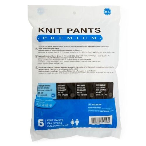 MEDMSC86300 - Medline - Medline Pant, Mesh, Premium Knit, Medium/Large, 20-60"
