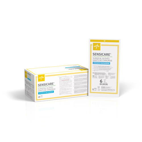 MEDMSG1060 - Medline - Medline SensiCare PI with Aloe Surgical Gloves, Size 6, 100/CS