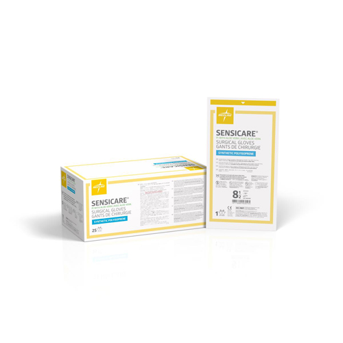 MEDMSG1085Z - Medline - Medline SensiCare PI with Aloe Surgical Gloves, Size 8.5, 25/BX