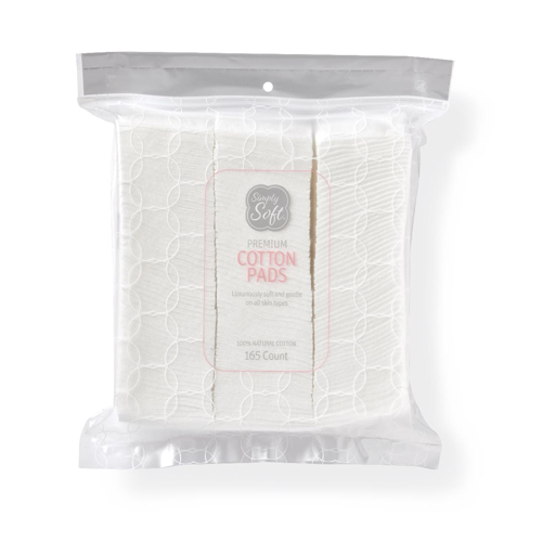 MEDRSS10006 - Medline - Medline Simply Soft Premium Cotton Pads, 5.5 cm x 6.5 cm, 165-Count, 6 BG/CS