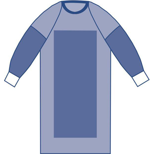 MEDSPT-2601SMSCS - Medline - SMS Poly Reinforced Gown, Size L, 100 EA/CS
