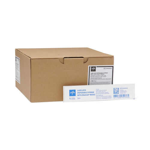 Standard Hypodermic Syringes with Needle, 100 Each per Box