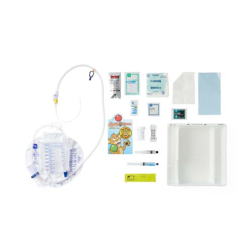 MEDURO170806 - Medline - 1-Layer Foley Catheter Tray with 400 mL Urine Meter, 2500 mL Drain Bag, Periwipe, Silicone, Pediatric, 3 mL x 6 Fr