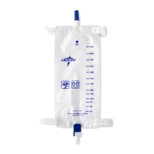 MEDURO5458H - Medline - Medline Leg Bag with Flip Drain, 1 Each