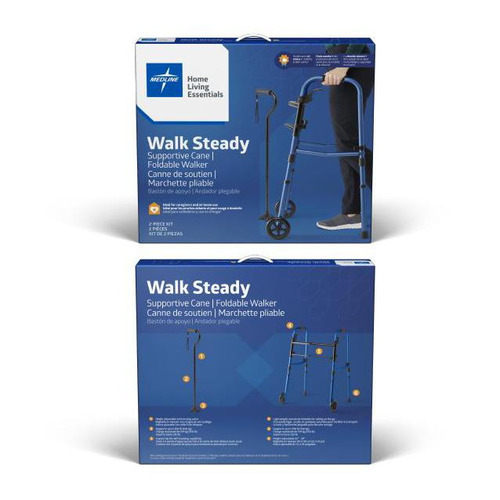 MEDWLK-CANEKIT10 - Medline - Walk Steady Kit for Caregivers