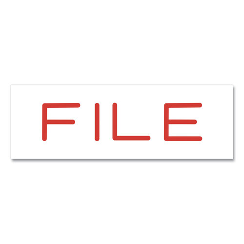 MKG034513 - Marking Products, Inc - Pre-Inked Message Stamp, FILE, 1.63&quot; x 0.38&quot;, Red Ink