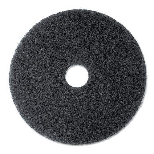 MMM08277 - 3M - Low-Speed High Productivity Floor Pads 7300, 19&quot; Diameter, Black, 5/Carton