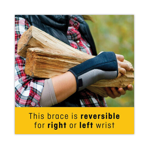 3M FUTURO Reversible Splint Wrist Brace, Adjustable, Black/Gray (10770EN)