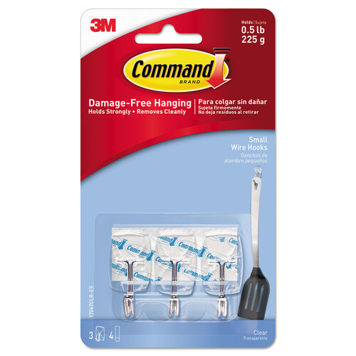 Command™ Clear Hooks and Strips - 3M MMM17067CLRES PK - Betty Mills