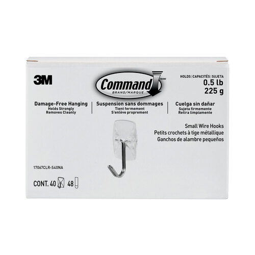 Command Wire Toggle Hook Value Pack, White, Medium, 7 Hooks, 8 Strips/Pack
