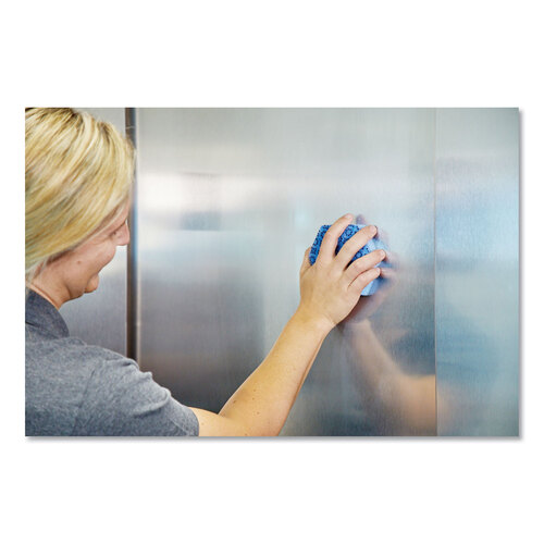 MMM3000HEX - 3M - Low Scratch Scour Sponge 3000HEX, 4.45 x 3.85, Blue, 16/Carton