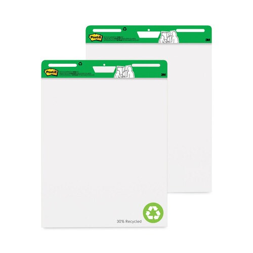 MMM559RP - 3M - Vertical-Orientation Self-Stick Easel Pads, Green Headband, Unruled, 25 x 30, White, 30 Sheets, 2/Carton