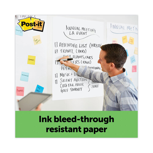 MMM559RP - 3M - Vertical-Orientation Self-Stick Easel Pads, Green Headband, Unruled, 25 x 30, White, 30 Sheets, 2/Carton