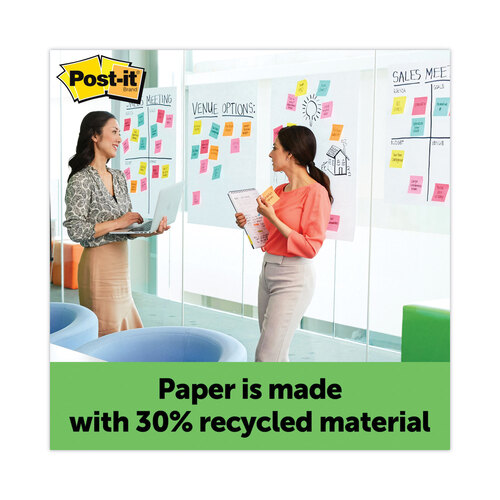 MMM559RPVAD6 - 3M - Vertical-Orientation Self-Stick Easel Pad Value Pack, Green Headband, Unruled, 25 x 30, White, 30 Sheets, 6/Carton