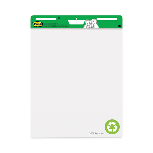 MMM559RPVAD6 - 3M - Vertical-Orientation Self-Stick Easel Pad Value Pack, Green Headband, Unruled, 25 x 30, White, 30 Sheets, 6/Carton