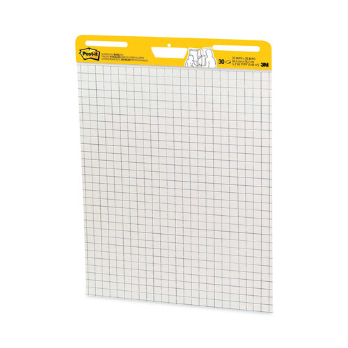 MMM560 - 3M - Vertical-Orientation Self-Stick Easel Pads, Quadrille Rule (1 sq/in), 25 x 30, White, 30 Sheets, 2/Carton