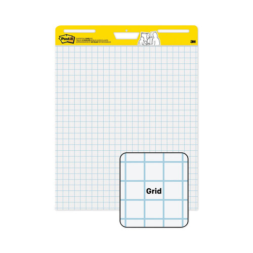 MMM560VAD4PK - 3M - Vertical-Orientation Self-Stick Easel Pad Value Pack, Quadrille Rule (1 sq/in), 25 x 30, White, 30 Sheets, 4/Carton