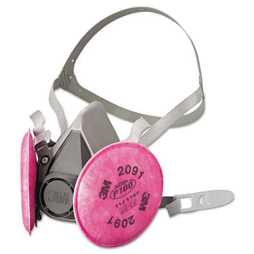 MMM6291 - 3M OH&ESD - Half Facepiece Respirator 6000 Series, Reusable, Medium