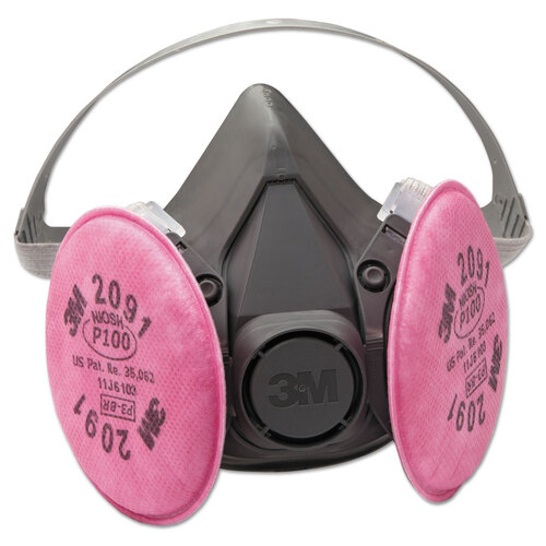 MMM6291 - 3M OH&ESD - Half Facepiece Respirator 6000 Series, Reusable, Medium