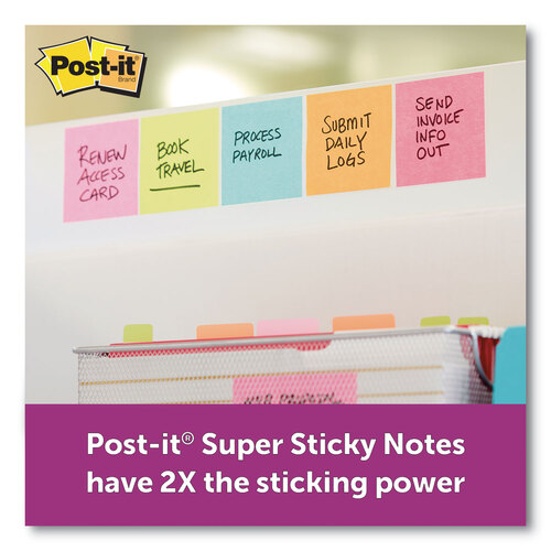 Post-it® Notes Super Sticky Pads in Supernova Neon Colors - 3M 6603SSMIA PK  - Betty Mills