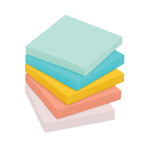 MMM654AST - 3M - Original Pads in Beachside Cafe Collection Colors, 3&quot; x 3&quot;, 100 Sheets/Pad, 12 Pads/Pack