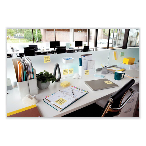 MMM654R12SSCY - 3M - 100% Recycled Paper Super Sticky Notes, 3&quot; x 3&quot;, Canary Yelow, 70 Sheets/Pad, 12 Pads/Pack