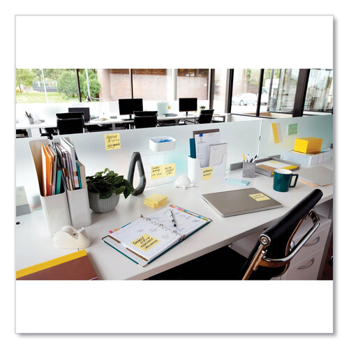 MMM654R24SSCYCP - 3M - 100% Recycled Paper Super Sticky Notes, 3&quot; x 3&quot;, Canary Yellow, 70 Sheets/Pad, 24 Pads/Pack