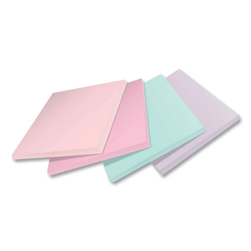 MMM654R24SSNRP - 3M - 100% Recycled Paper Super Sticky Notes, 3&quot; x 3&quot;, Wanderlust Pastels, 70 Sheets/Pad, 24 Pads/Pack
