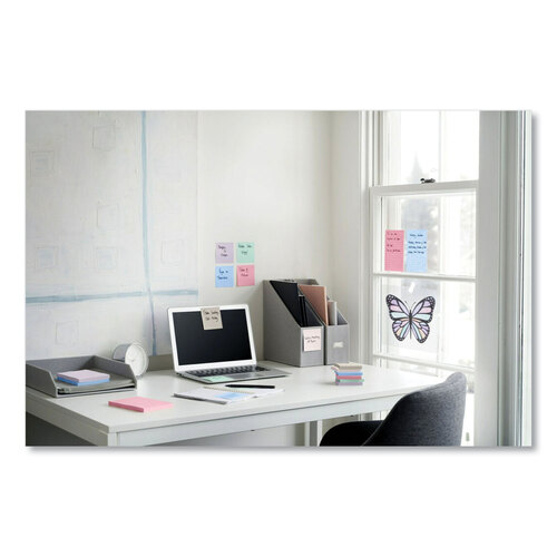 MMM654R24SSNRP - 3M - 100% Recycled Paper Super Sticky Notes, 3&quot; x 3&quot;, Wanderlust Pastels, 70 Sheets/Pad, 24 Pads/Pack