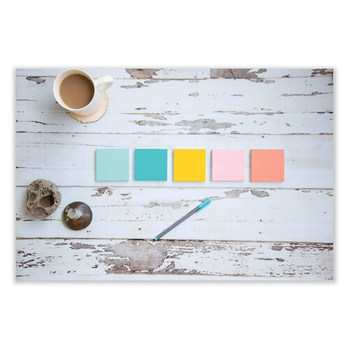 MMM655AST - 3M - Original Pads in Beachside Cafe Collection Colors, 3&quot; x 5&quot;, 100 Sheets/Pad, 5 Pads/Pack