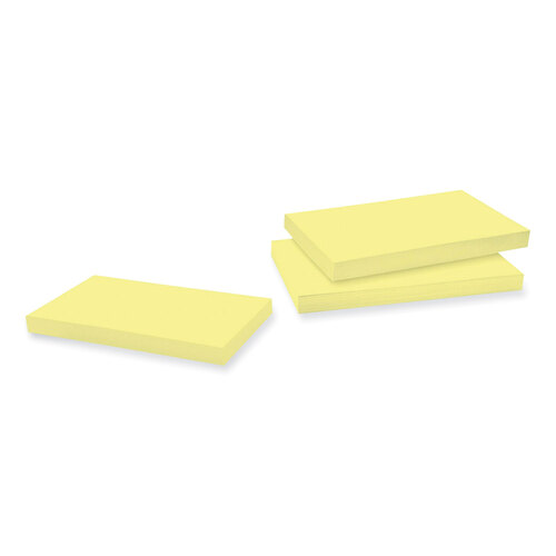 MMM655R12SSCY - 3M - 100% Recycled Paper Super Sticky Notes, 3&quot; x 5&quot;, Canary Yellow, 70 Sheets/Pad, 12 Pads/Pack
