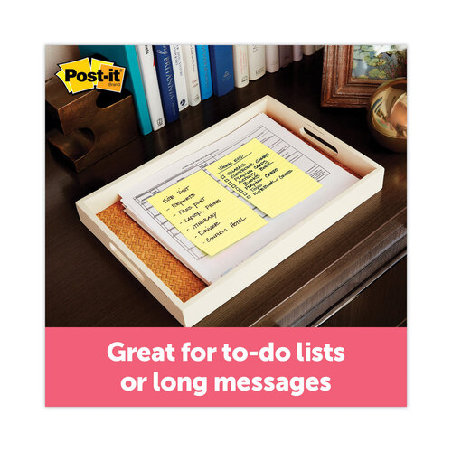 MMM6605SSCY - 3M - Pads in Canary Yellow, Note Ruled, 4&quot; x 6&quot;, 90 Sheets/Pad, 5 Pads/Pack