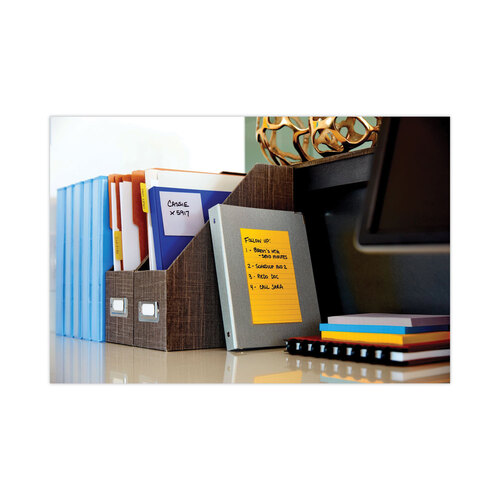 MMM6605SSCY - 3M - Pads in Canary Yellow, Note Ruled, 4&quot; x 6&quot;, 90 Sheets/Pad, 5 Pads/Pack