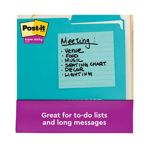 MMM6756SSMIA - 3M - Pads in Supernova Neon Collection Colors, Note Ruled, 4&quot; x 4&quot;, 90 Sheets/Pad, 6 Pads/Pack