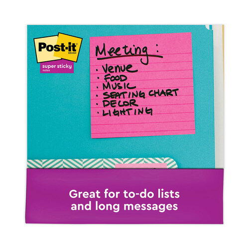 MMM6756SSUC - 3M - Pads in Energy Boost Collection Colors, Note Ruled, 4&quot; x 4&quot;, 90 Sheets/Pad, 6 Pads/Pack