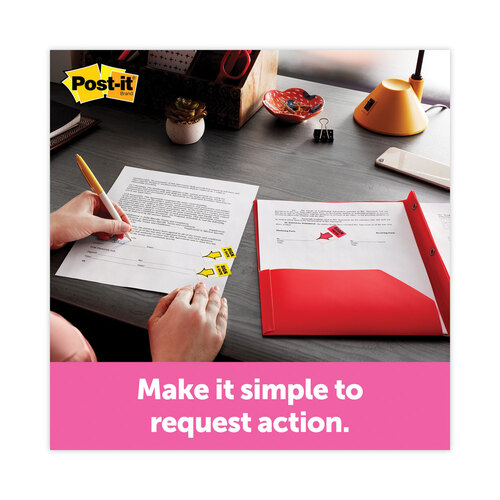 MMM680SH2 - 3M - Arrow Message 1&quot; Page Flags, &quot;Sign Here&quot;, Yellow, 50 Flags/Dispenser, 2 Dispensers/Pack