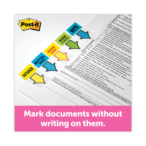 MMM680SH2 - 3M - Arrow Message 1&quot; Page Flags, &quot;Sign Here&quot;, Yellow, 50 Flags/Dispenser, 2 Dispensers/Pack
