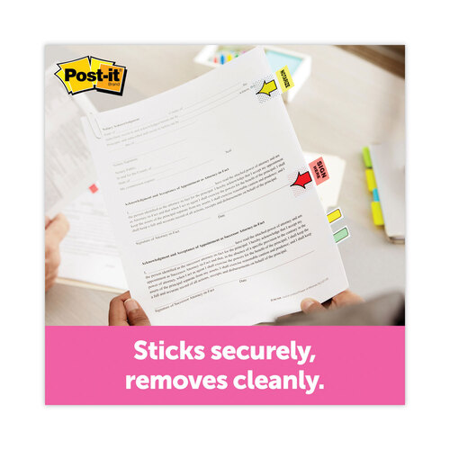 MMM680SH2 - 3M - Arrow Message 1&quot; Page Flags, &quot;Sign Here&quot;, Yellow, 50 Flags/Dispenser, 2 Dispensers/Pack