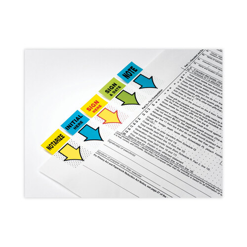 MMM680SH2 - 3M - Arrow Message 1&quot; Page Flags, &quot;Sign Here&quot;, Yellow, 50 Flags/Dispenser, 2 Dispensers/Pack