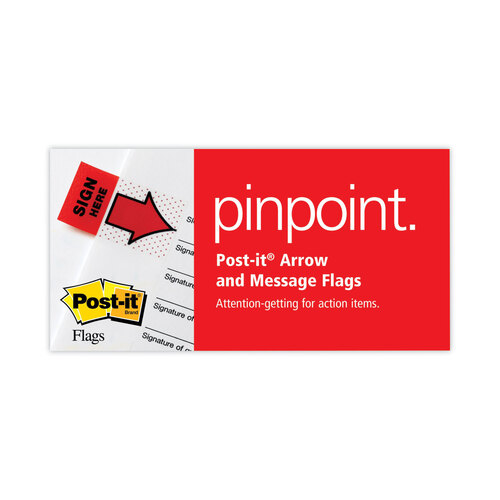 MMM680SH2 - 3M - Arrow Message 1&quot; Page Flags, &quot;Sign Here&quot;, Yellow, 50 Flags/Dispenser, 2 Dispensers/Pack