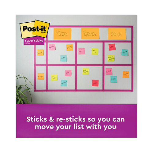 MMM6845SSP - 3M - Meeting Notes in Energy Boost Collection Colors, 8&quot; x 6&quot;, 45 Sheets/Pad, 4 Pads/Pack
