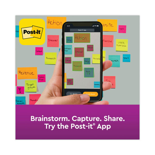 MMM6845SSPL - 3M - Meeting Notes in Energy Boost Collection Colors, Note Ruled, 8&quot; x 6&quot;, 45 Sheets/Pad, 4 Pads/Pack