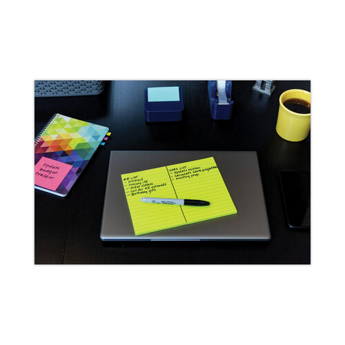 MMM6845SSPL - 3M - Meeting Notes in Energy Boost Collection Colors, Note Ruled, 8&quot; x 6&quot;, 45 Sheets/Pad, 4 Pads/Pack