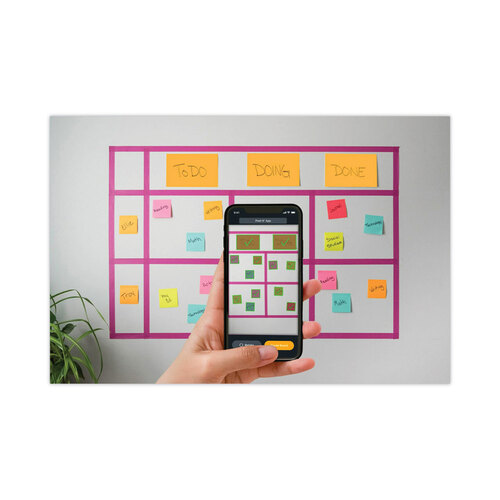 MMM6845SSPL - 3M - Meeting Notes in Energy Boost Collection Colors, Note Ruled, 8&quot; x 6&quot;, 45 Sheets/Pad, 4 Pads/Pack