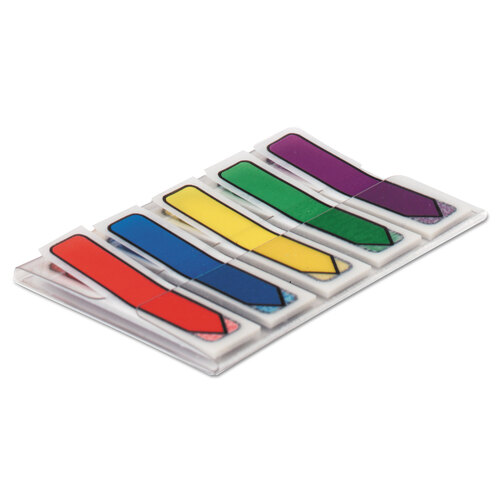 MMM684ARR1 - 3M - Arrow 0.5&quot; Page Flags, Blue/Green/Purple/Red/Yellow, 20/Color, 100/Pack