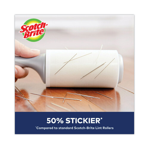 MMM830RS48 - 3M - Lint Roller, Extra Sticky, Heavy-Duty Handlle, 48 Sheets/Roll