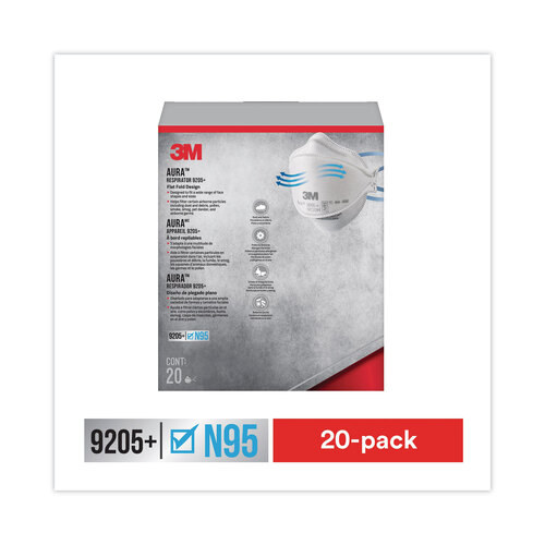 MMM9205PH20DC - 3M - Aura Particulate Respirator 9205+, N95, One Size Fits All, 20/Pack